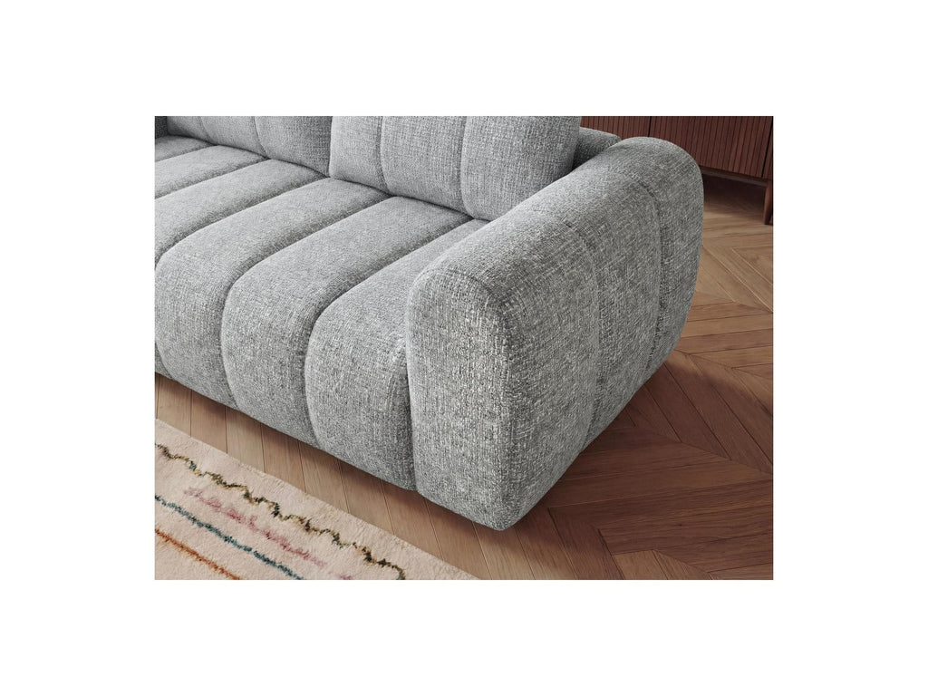 Nesty - Canapé D'Angle Fixe - Tissu Chiné - Angle Gauche