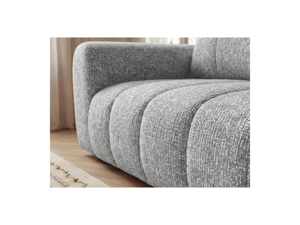 Nesty - Canapé D'Angle Fixe - Tissu Chiné - Angle Droit
