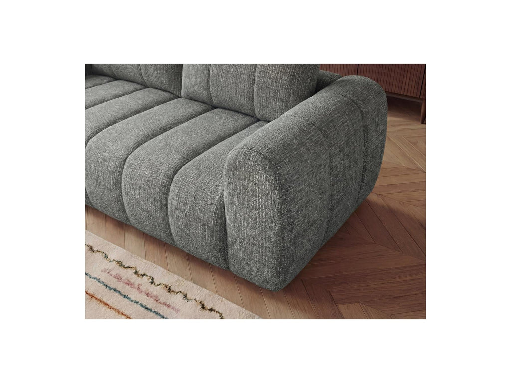 Nesty - Canapé D'Angle Fixe - Tissu Chiné - Angle Gauche