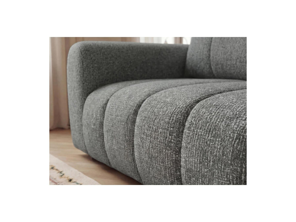 Nesty - Canapé D'Angle Fixe - Tissu Chiné - Angle Droit