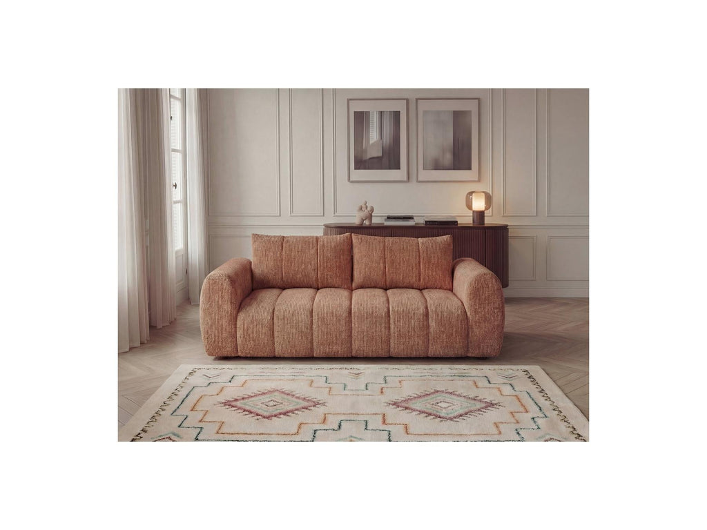 Nesty - Canapé Droit Fixe 3 Places - Tissu Chiné