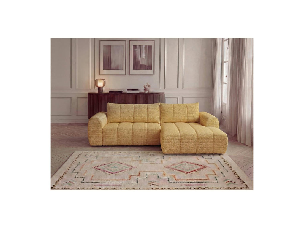 Nesty - Canapé D'Angle L Fixe - Tissu Chiné - Angle Droit