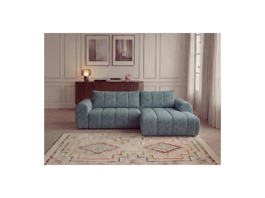 Nesty - Canapé D'Angle L Fixe - Tissu Chiné - Angle Droit