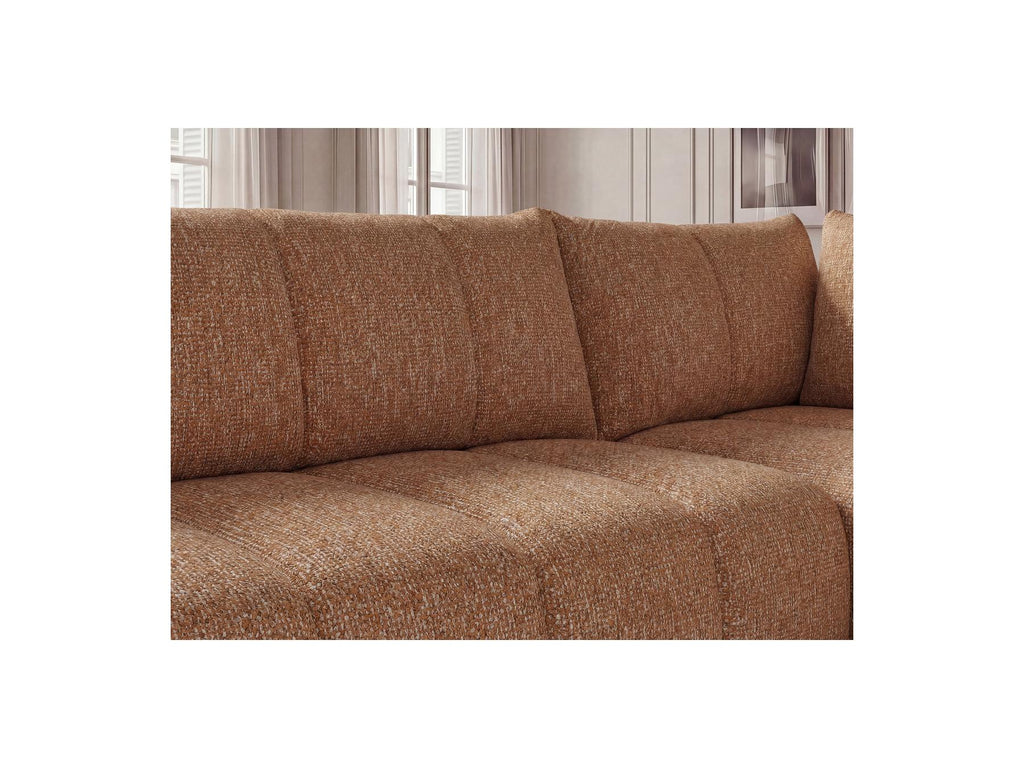 Nesty - Canapé D'Angle L Fixe - Tissu Chiné - Angle Droit