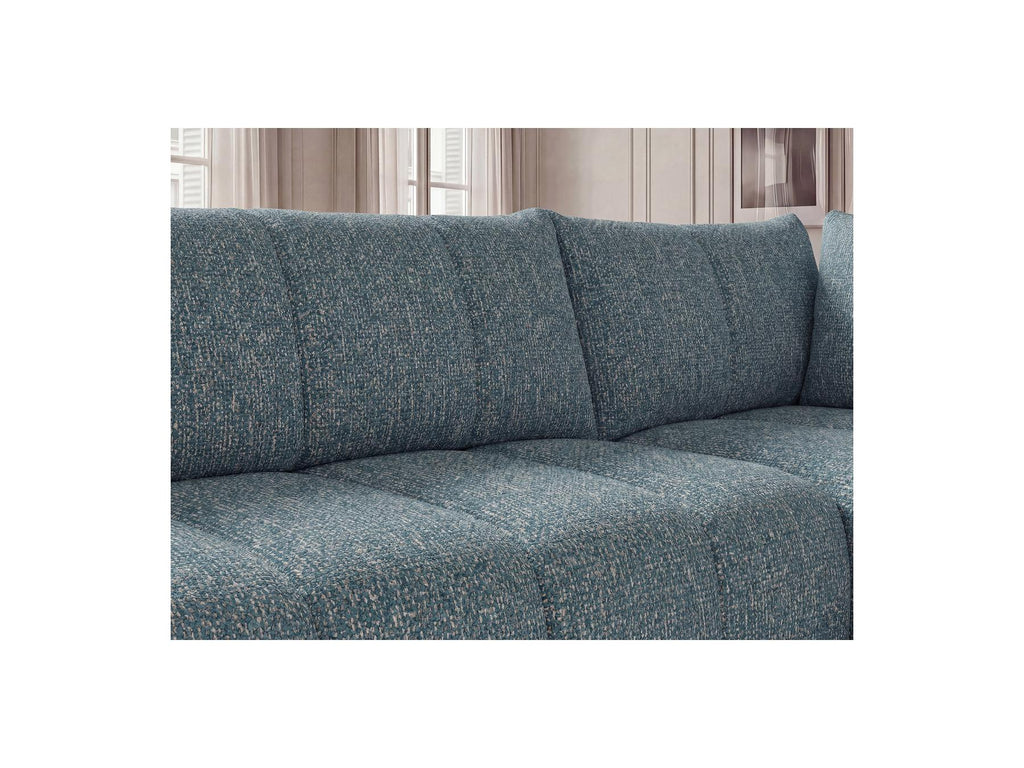 Nesty - Canapé D'Angle L Fixe - Tissu Chiné - Angle Droit