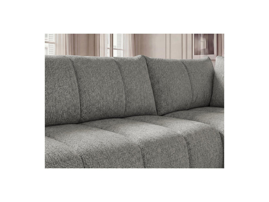 Nesty - Canapé D'Angle L Fixe - Tissu Chiné - Angle Droit