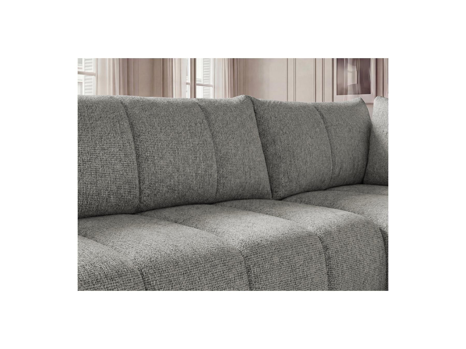 Nesty - Canapé D'Angle L Fixe - Tissu Chiné - Angle Droit