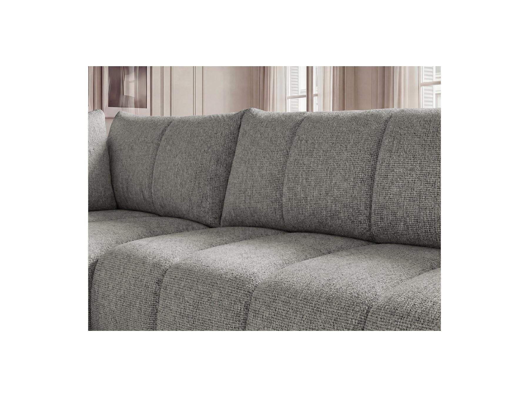 Nesty - Canapé D'Angle L Fixe - Tissu Chiné - Angle Gauche
