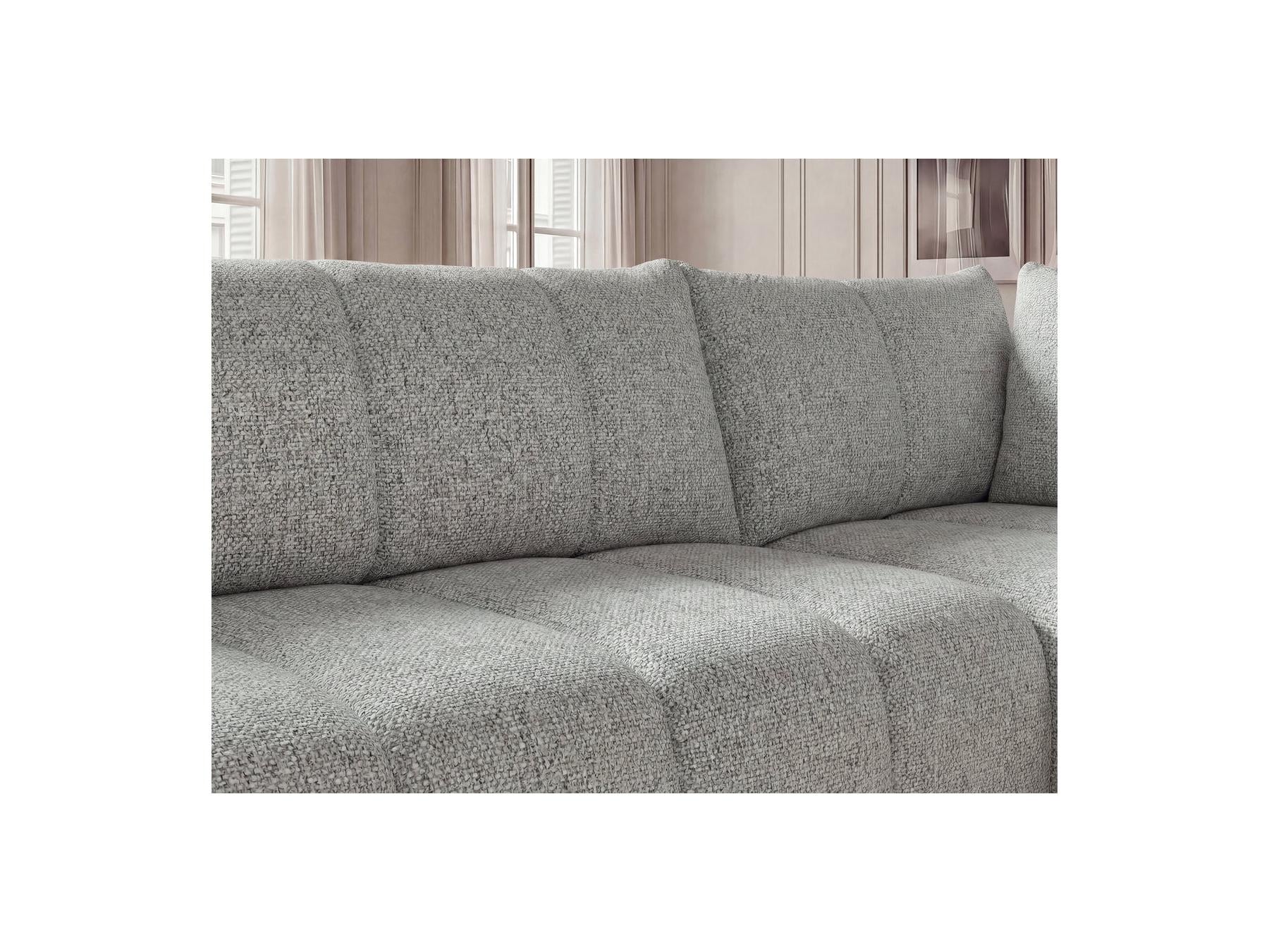 Nesty - Canapé D'Angle L Fixe - Tissu Chiné - Angle Droit