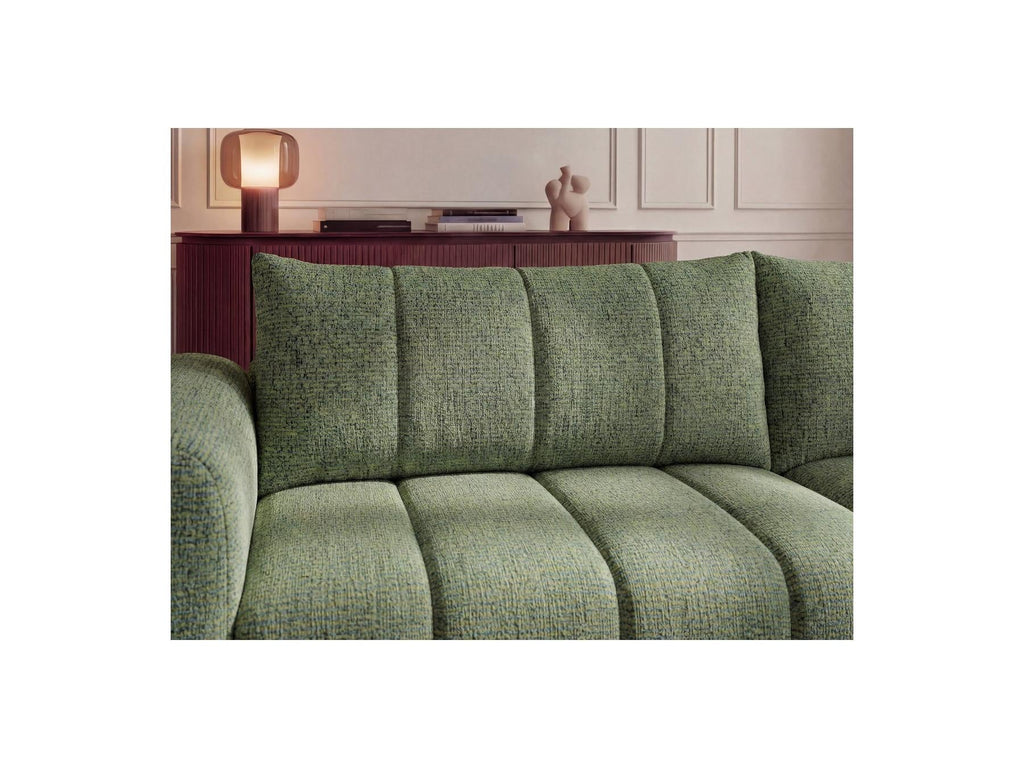 Nesty - Canapé D'Angle Fixe - Tissu Chiné - Angle Droit