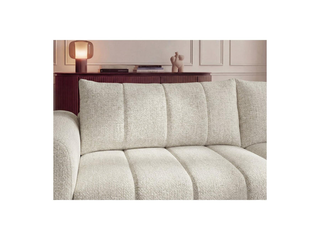 Nesty - Canapé D'Angle Fixe - Tissu Chiné - Angle Droit
