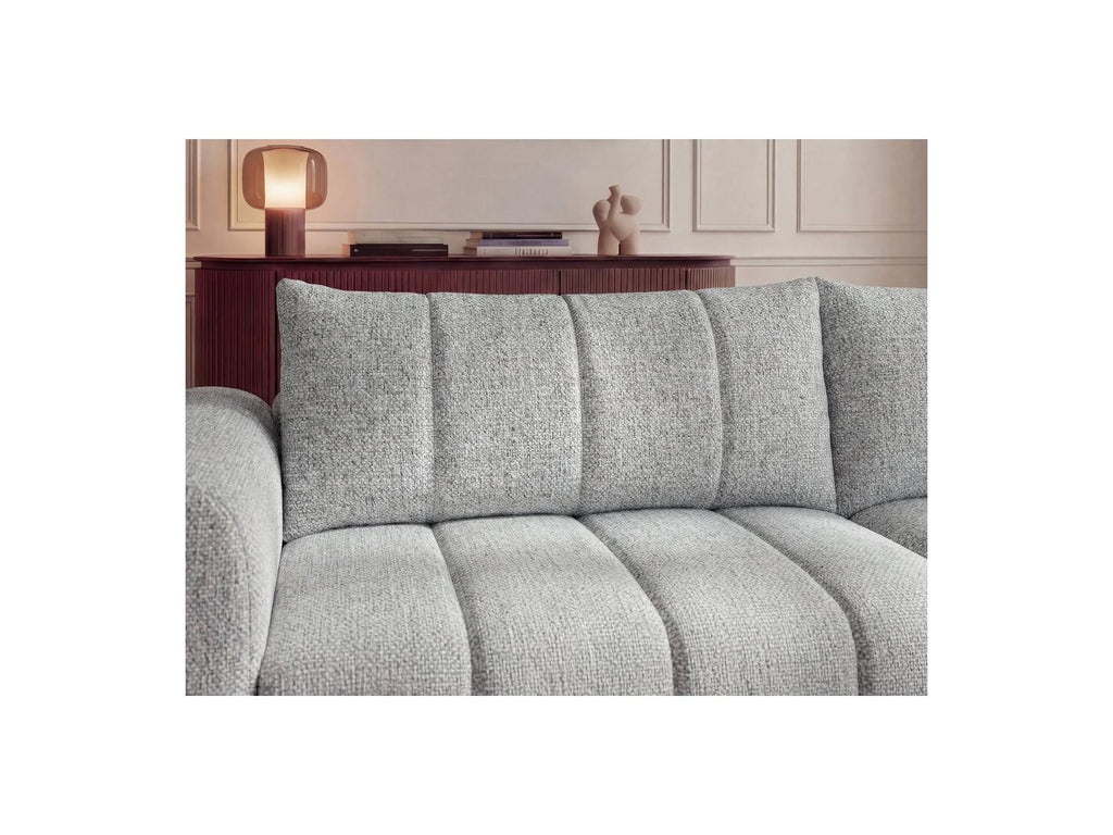 Nesty - Canapé D'Angle Fixe - Tissu Chiné - Angle Droit