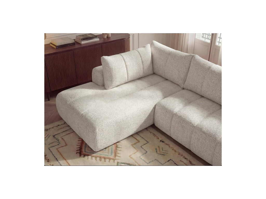 Nesty - Canapé D'Angle L Fixe - Tissu Chiné - Angle Gauche