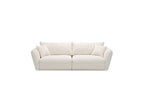 Luigi - Canapé Droit Fixe 3 Places - Tissu Lisse