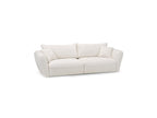 Luigi - Canapé Droit Fixe 3 Places - Tissu Lisse