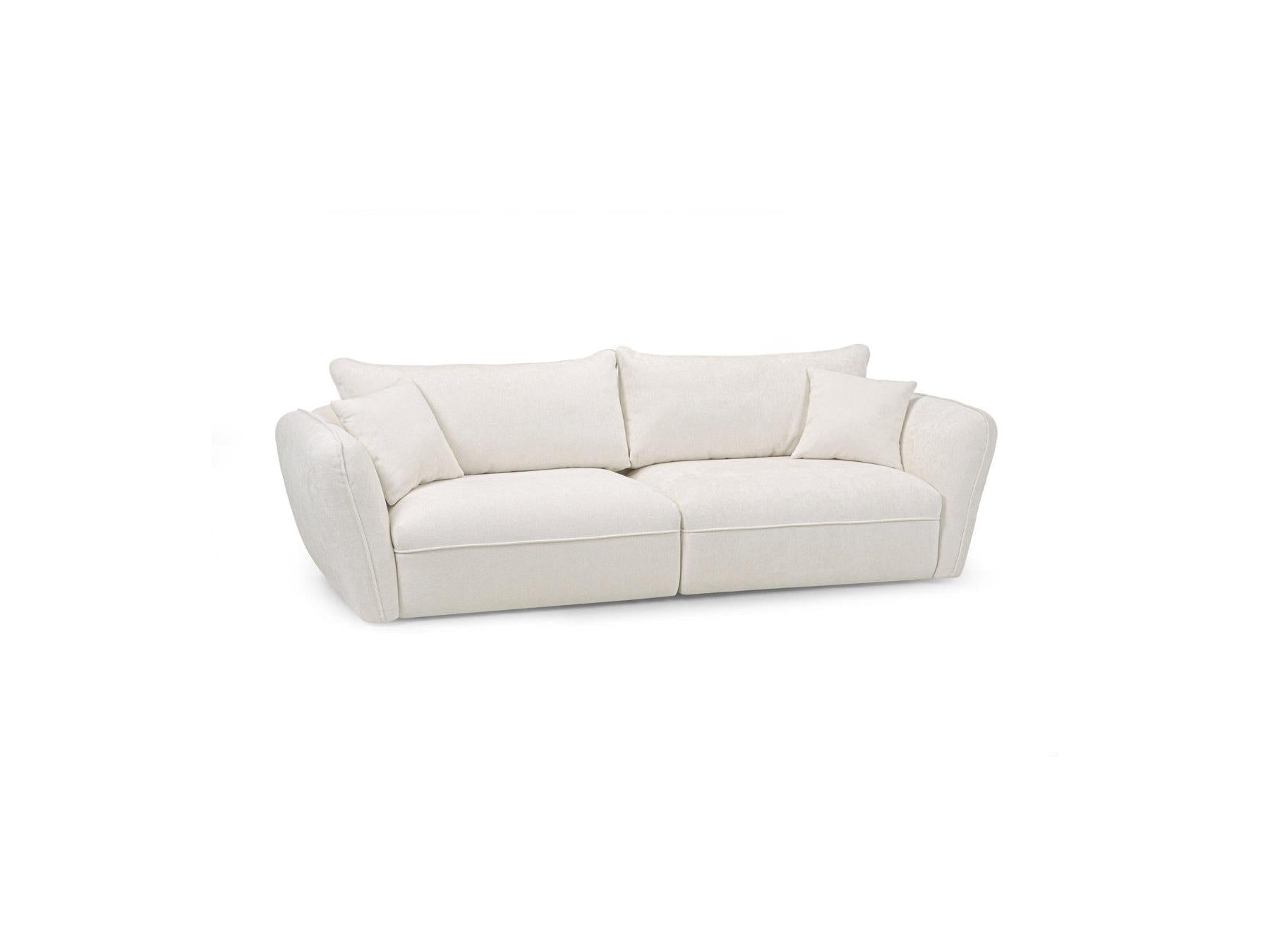 Luigi - Canapé Droit Fixe 3 Places - Tissu Lisse