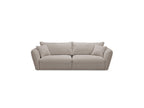 Luigi - Canapé Droit Fixe 3 Places - Tissu Lisse