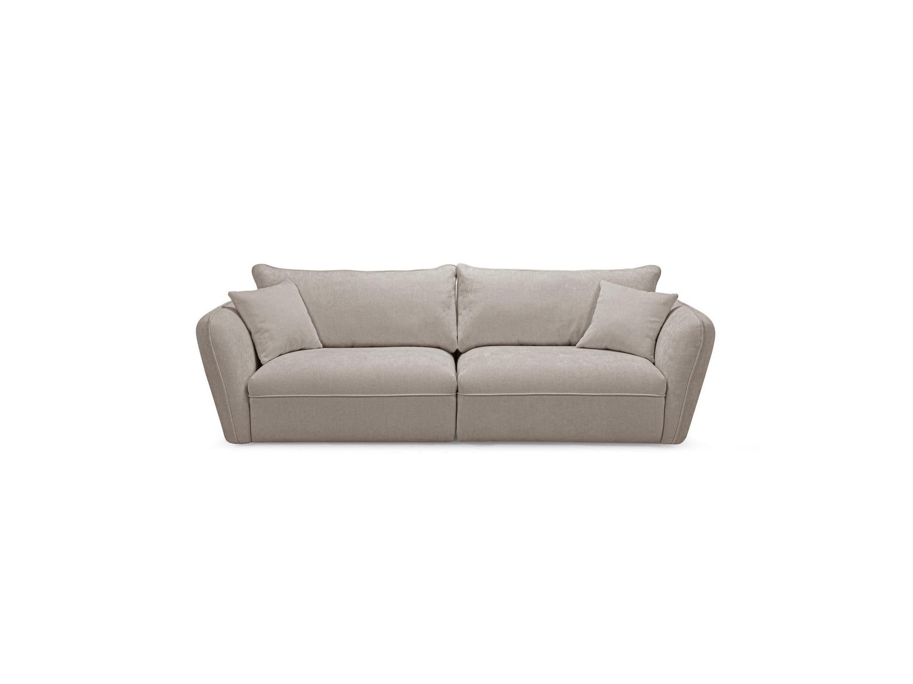 Luigi - Canapé Droit Fixe 3 Places - Tissu Lisse
