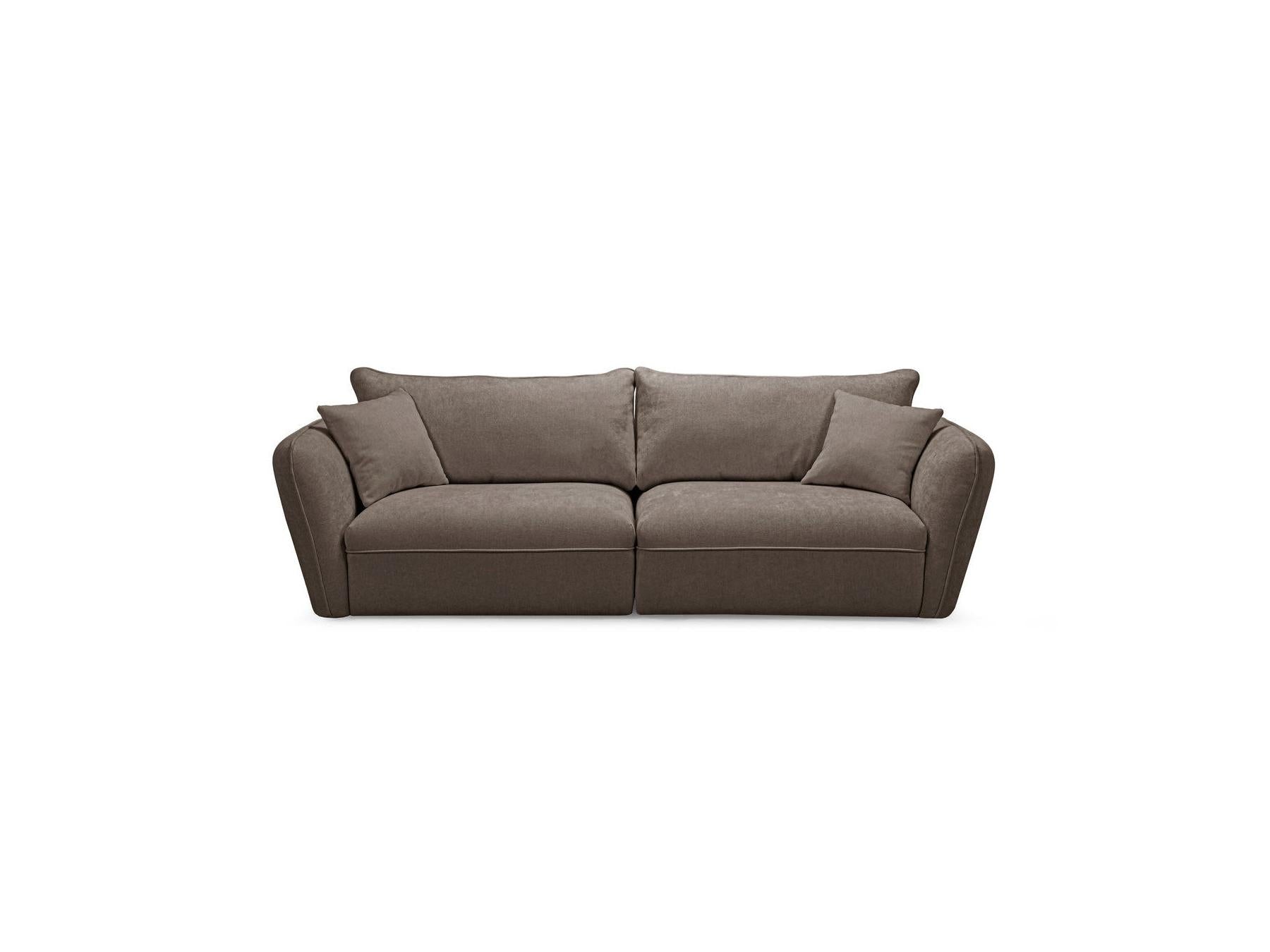 Luigi - Canapé Droit Fixe 3 Places - Tissu Lisse
