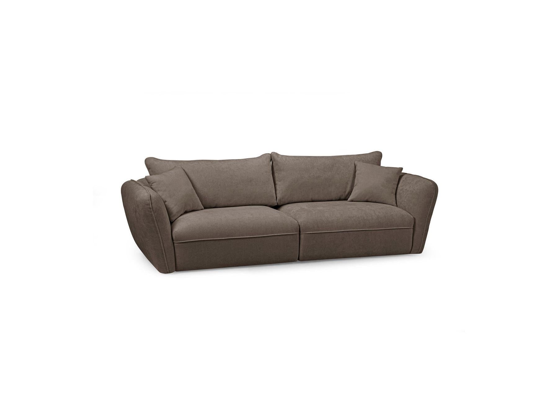 Luigi - Canapé Droit Fixe 3 Places - Tissu Lisse
