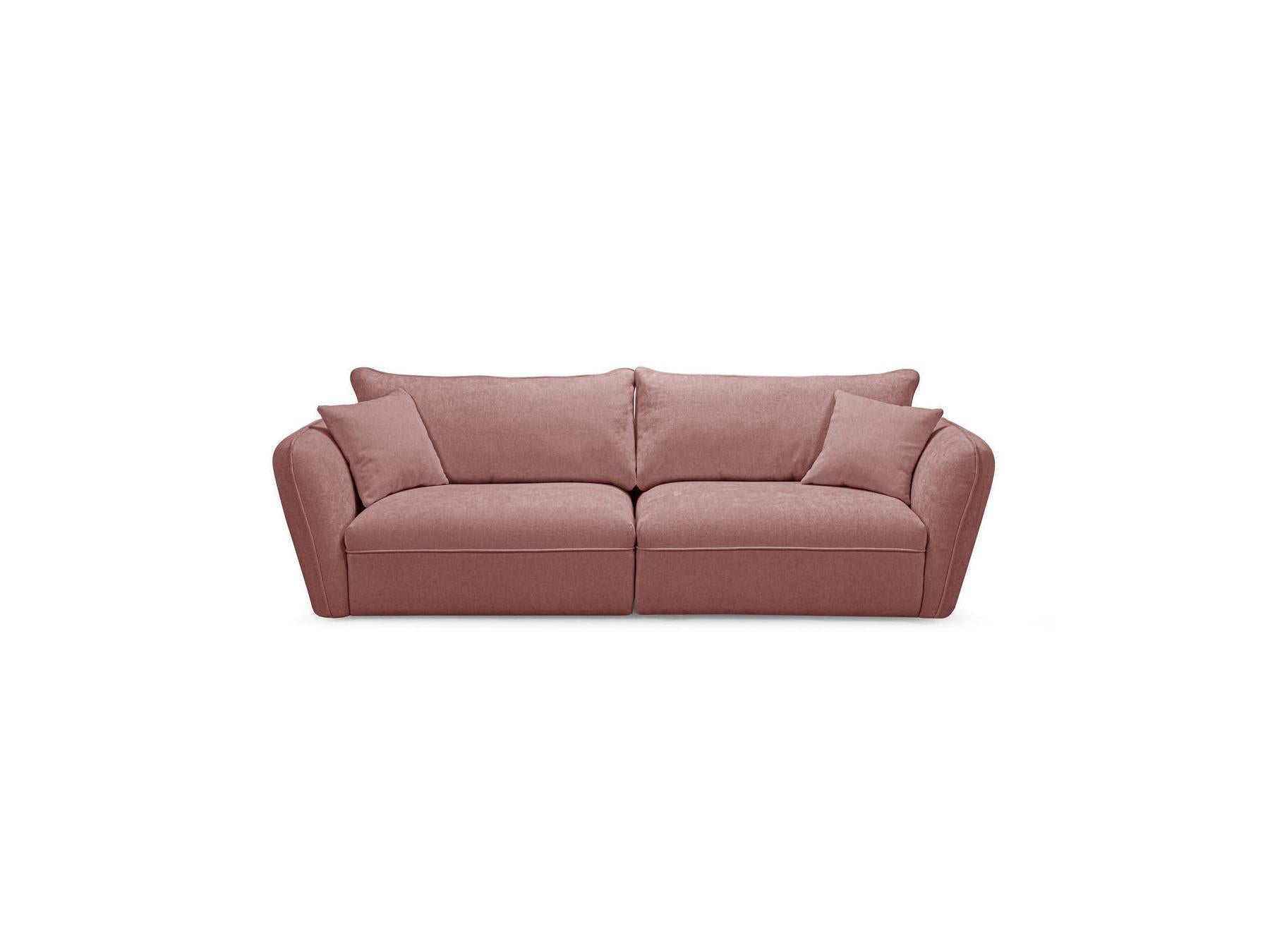 Luigi - Canapé Droit Fixe 3 Places - Tissu Lisse