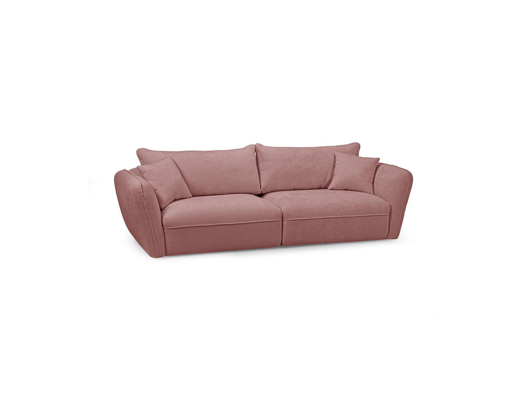 Luigi - Canapé Droit Fixe 3 Places - Tissu Lisse