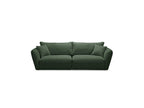 Luigi - Canapé Droit Fixe 3 Places - Tissu Lisse