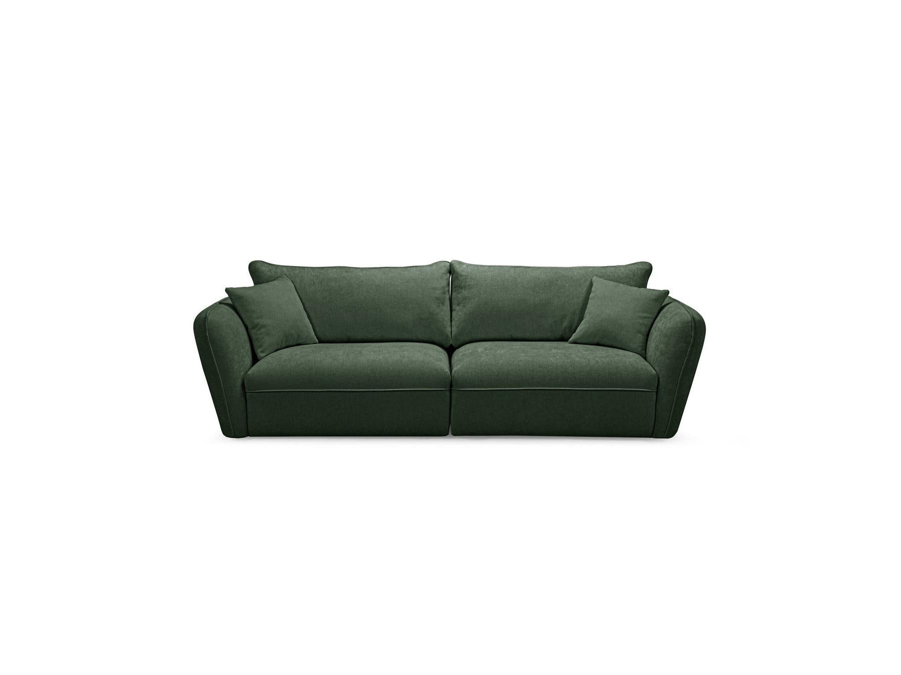 Luigi - Canapé Droit Fixe 3 Places - Tissu Lisse