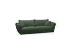 Luigi - Canapé Droit Fixe 3 Places - Tissu Lisse