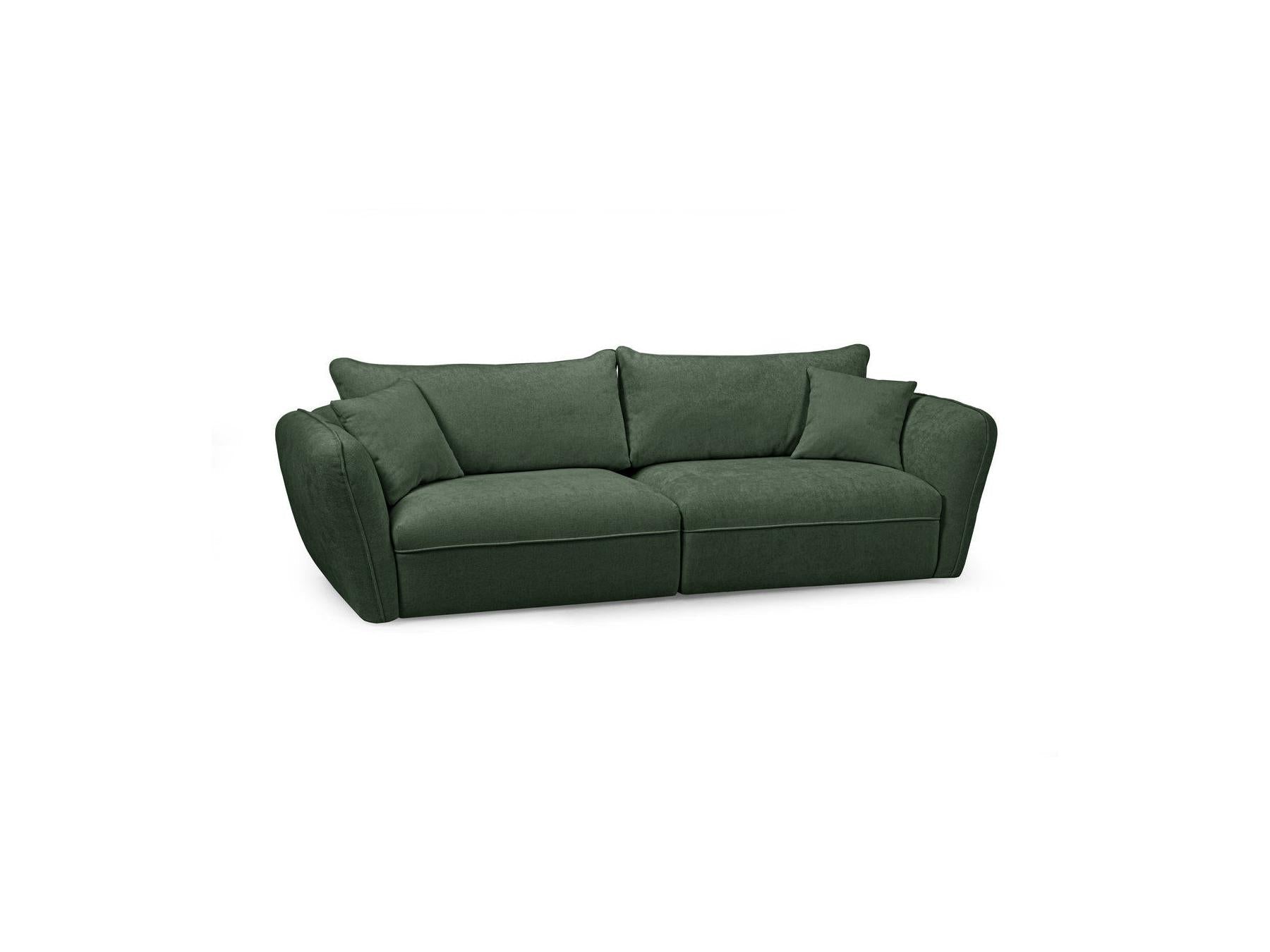 Luigi - Canapé Droit Fixe 3 Places - Tissu Lisse