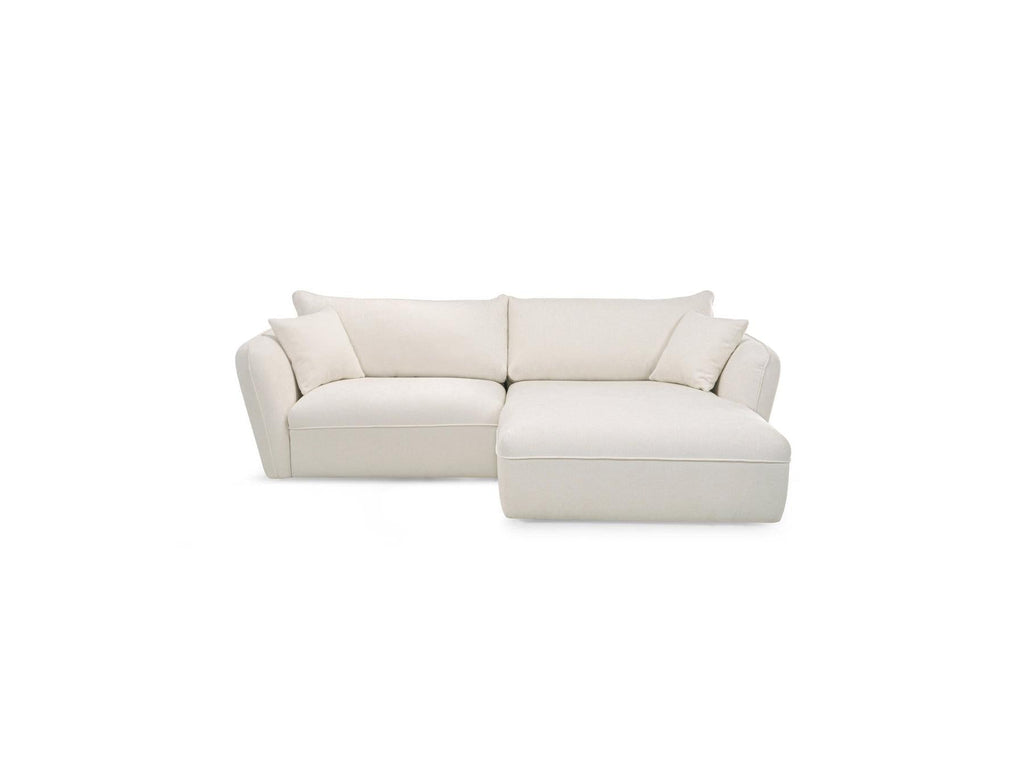 Luigi - Canapé D'Angle Fixe - Tissu Lisse - Angle Droit