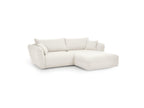Luigi - Canapé D'Angle Fixe - Tissu Lisse - Angle Droit