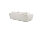 Luigi - Canapé D'Angle Fixe - Tissu Lisse - Angle Droit