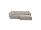 Luigi - Canapé D'Angle Fixe - Tissu Lisse - Angle Droit