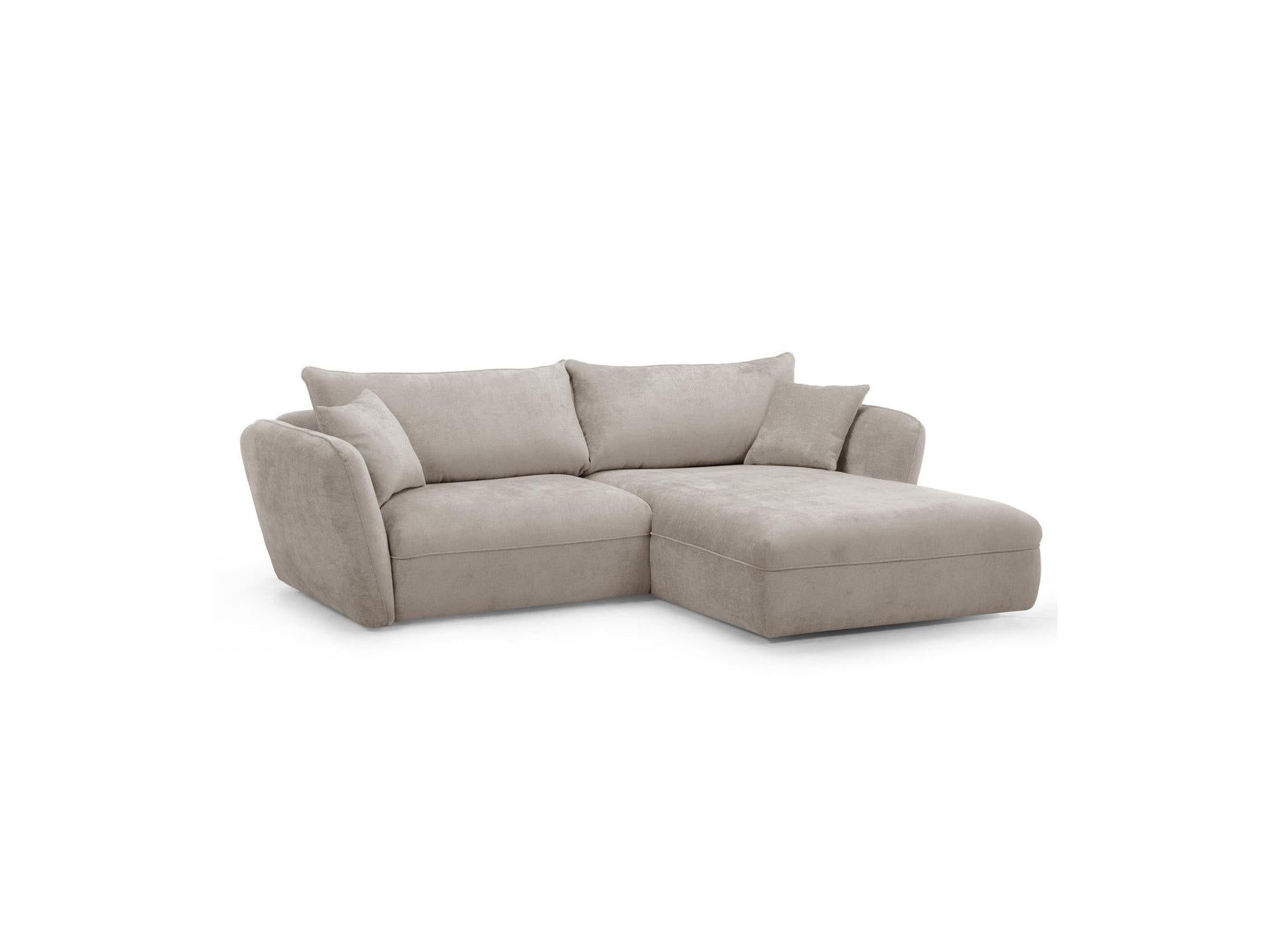 Luigi - Canapé D'Angle Fixe - Tissu Lisse - Angle Droit