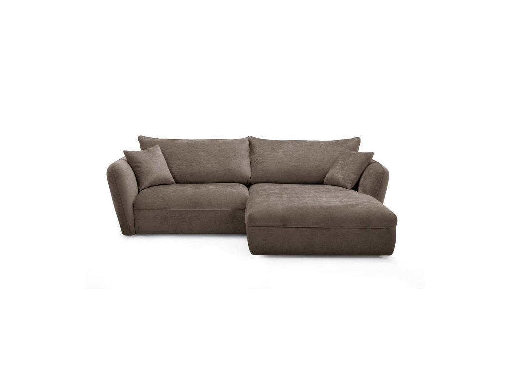 Luigi - Canapé D'Angle Fixe - Tissu Lisse - Angle Droit
