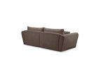 Luigi - Canapé D'Angle Fixe - Tissu Lisse - Angle Droit