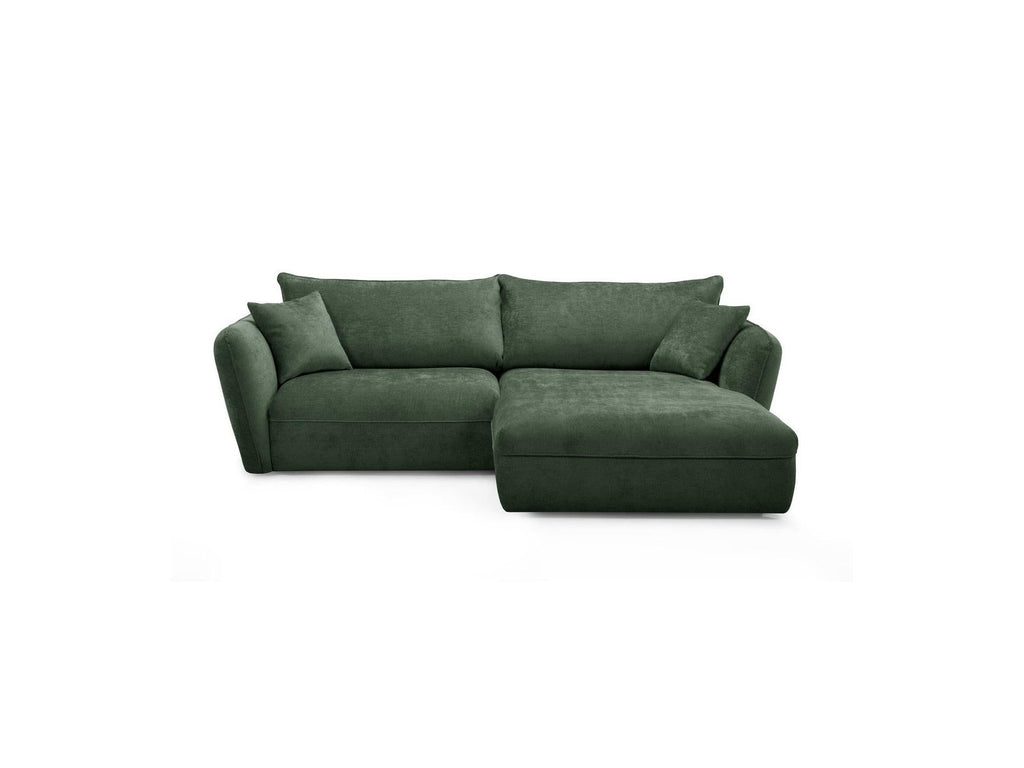 Luigi - Canapé D'Angle Fixe - Tissu Lisse - Angle Droit