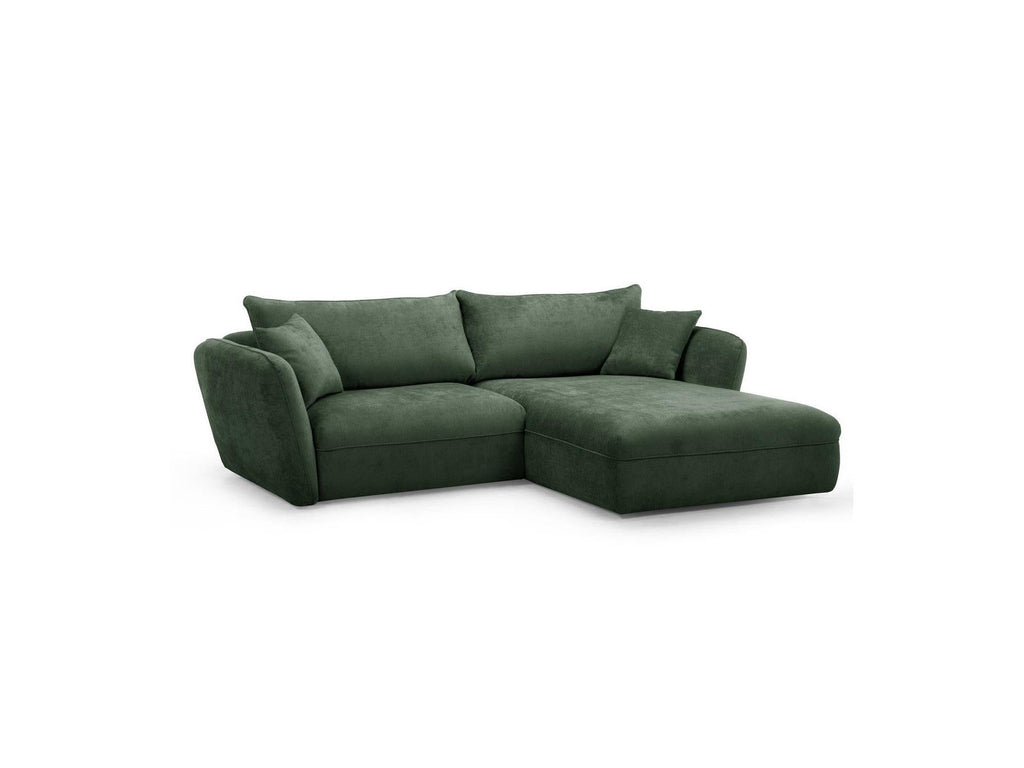 Luigi - Canapé D'Angle Fixe - Tissu Lisse - Angle Droit