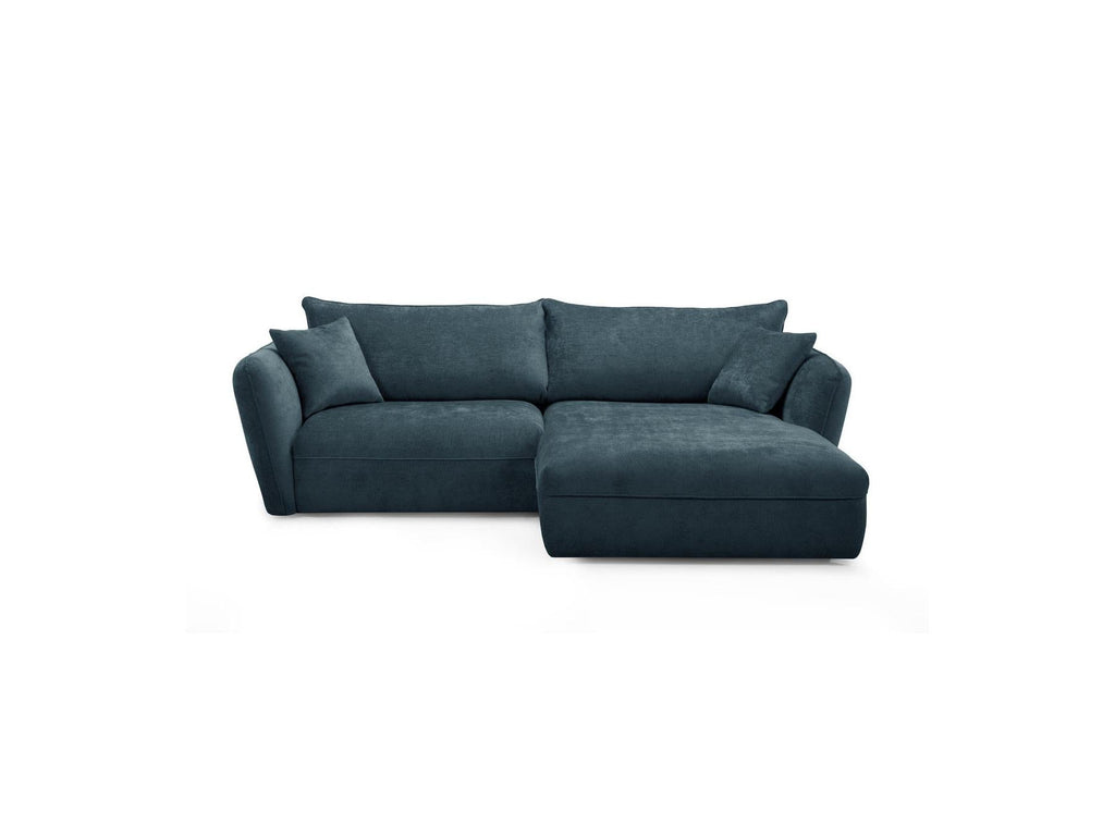 Luigi - Canapé D'Angle Fixe - Tissu Lisse - Angle Droit