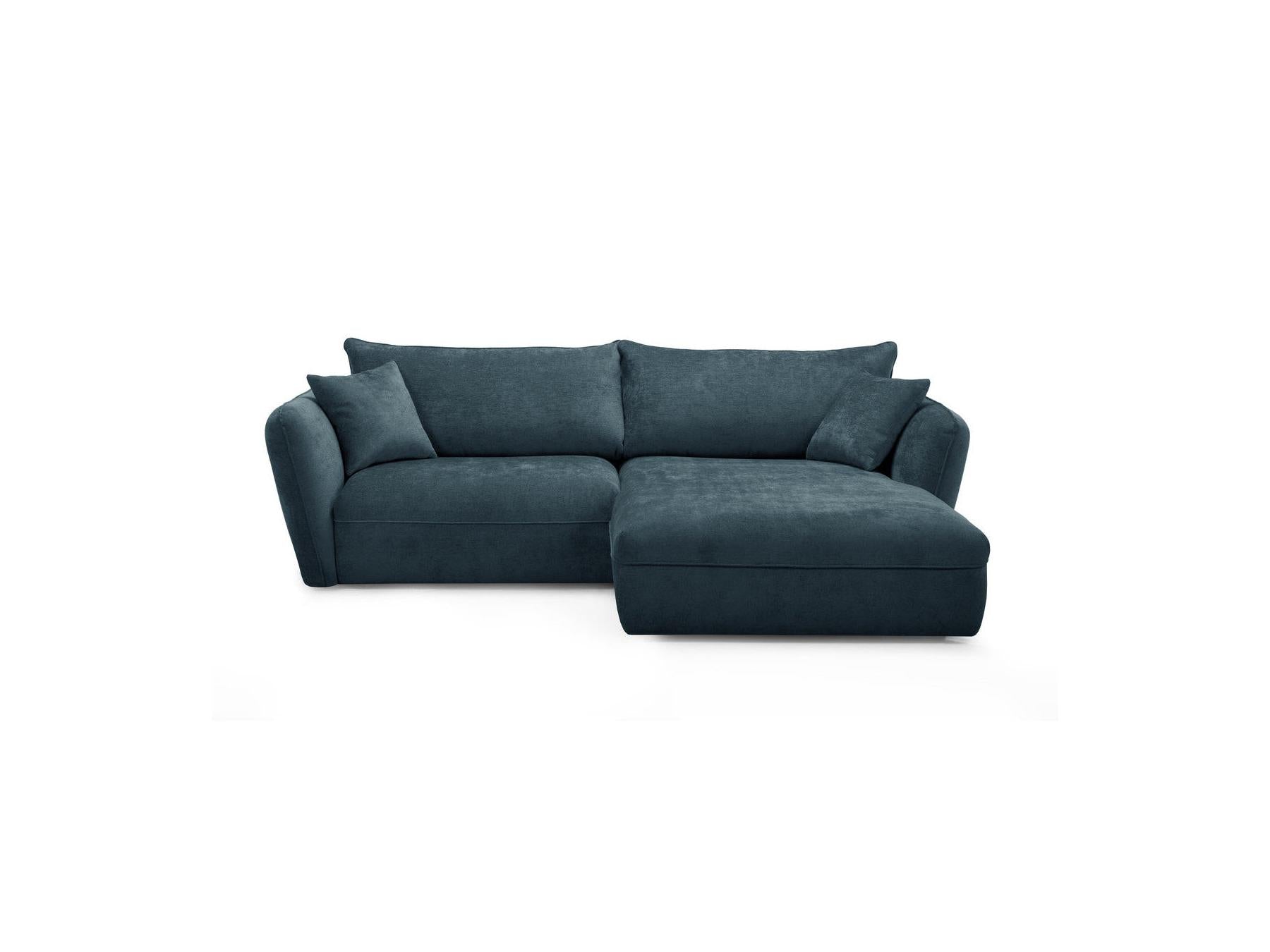 Luigi - Canapé D'Angle Fixe - Tissu Lisse - Angle Droit