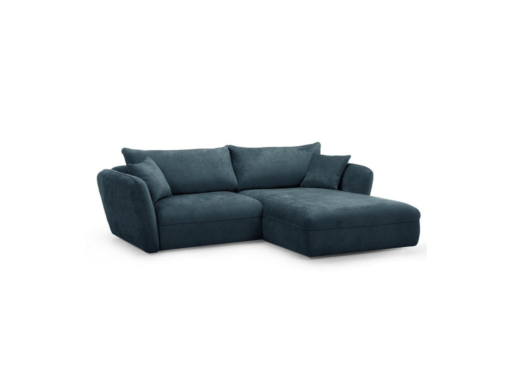 Luigi - Canapé D'Angle Fixe - Tissu Lisse - Angle Droit