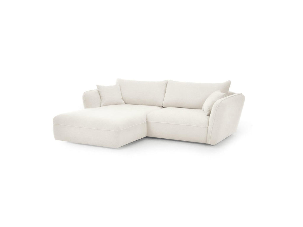Luigi - Canapé D'Angle Fixe - Tissu Lisse - Angle Gauche