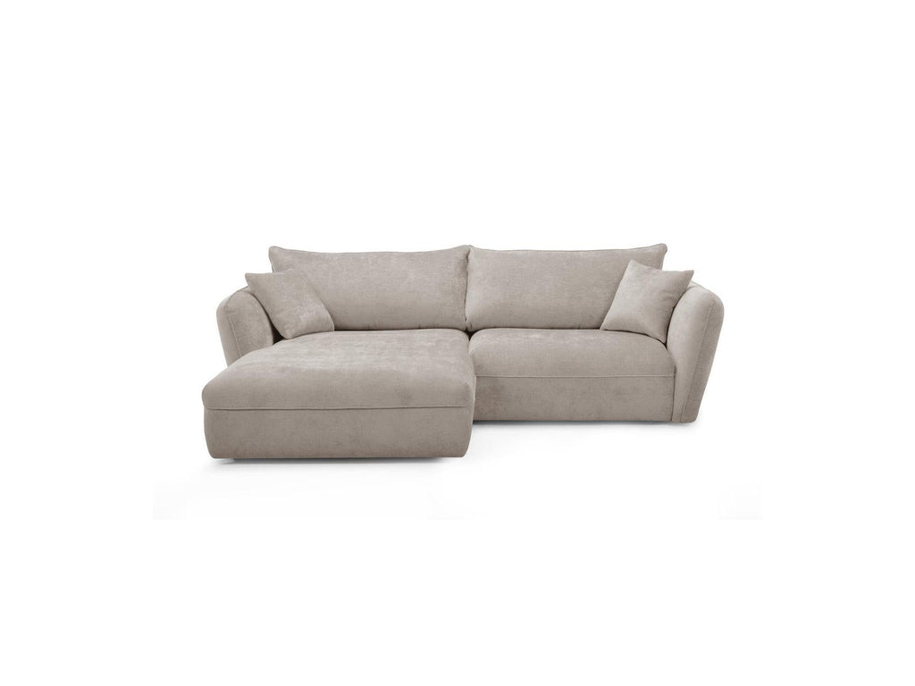 Luigi - Canapé D'Angle Fixe - Tissu Lisse - Angle Gauche