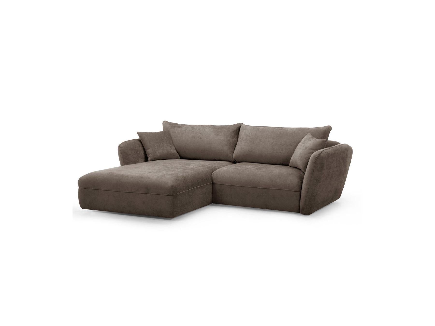 Luigi - Canapé D'Angle Fixe - Tissu Lisse - Angle Gauche
