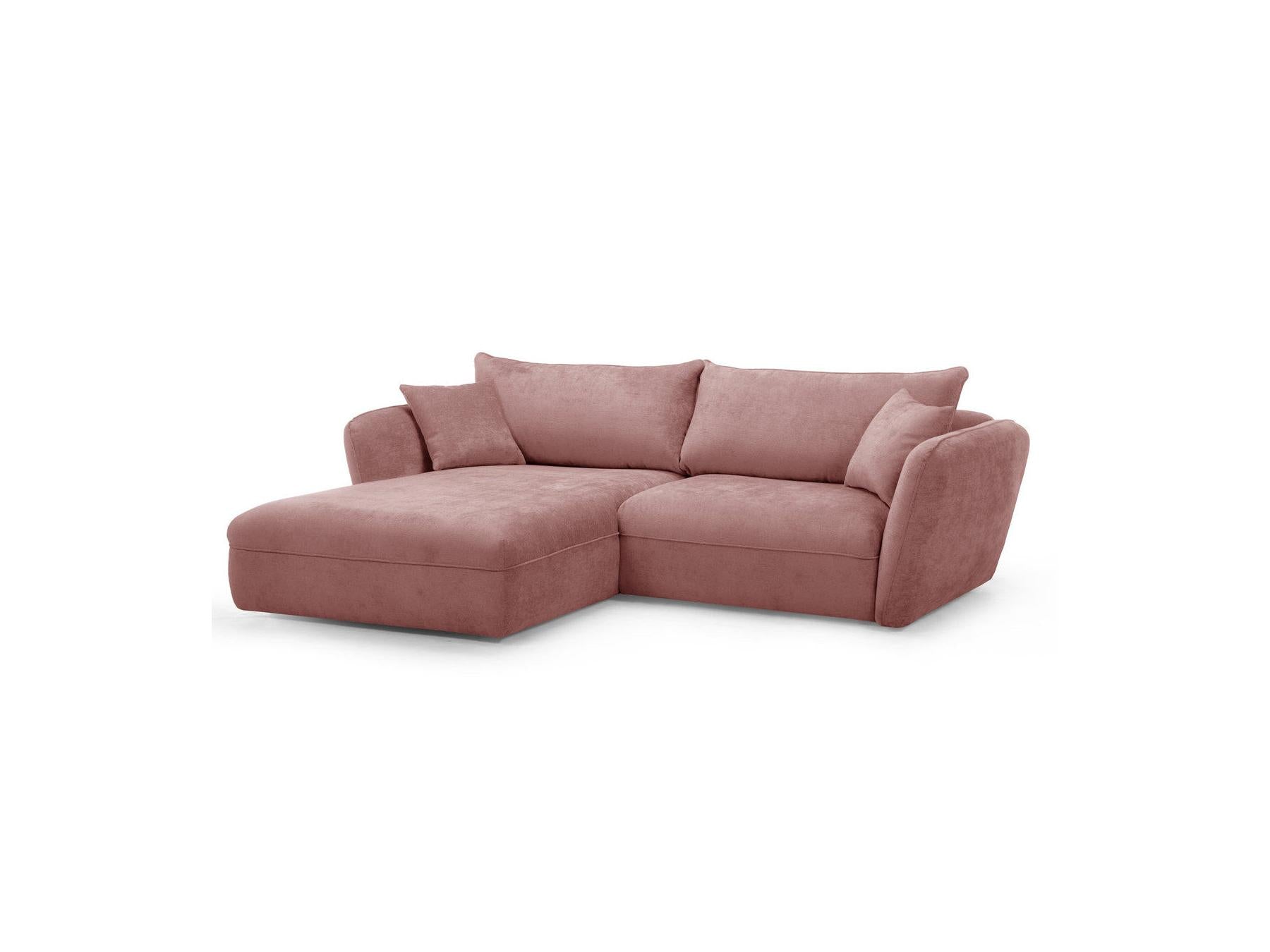 Luigi - Canapé D'Angle Fixe - Tissu Lisse - Angle Gauche