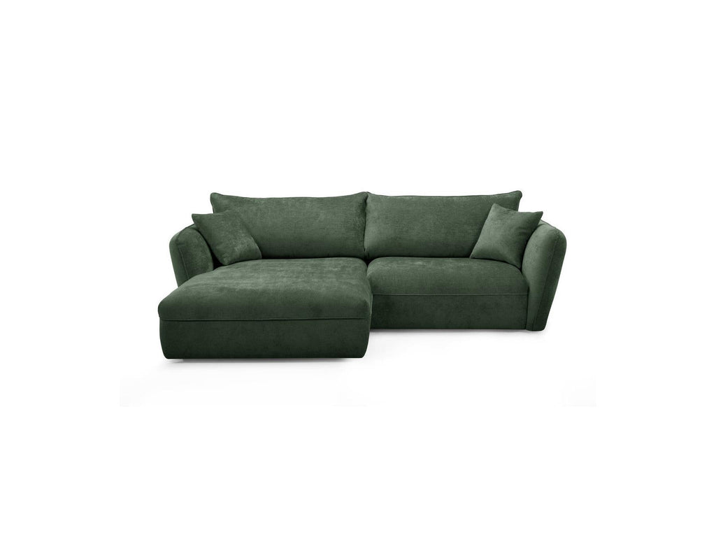 Luigi - Canapé D'Angle Fixe - Tissu Lisse - Angle Gauche