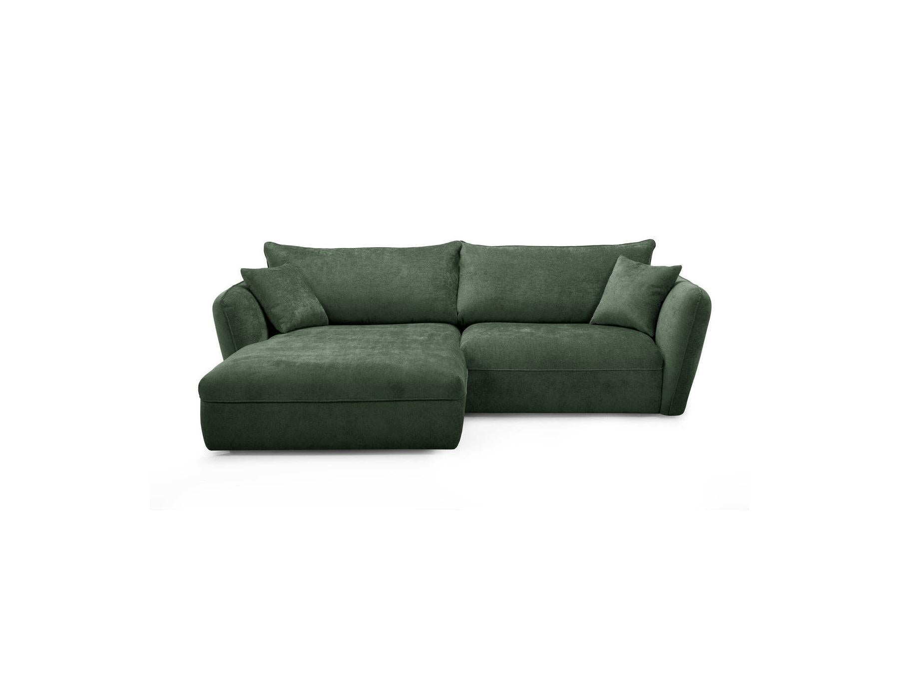 Luigi - Canapé D'Angle Fixe - Tissu Lisse - Angle Gauche