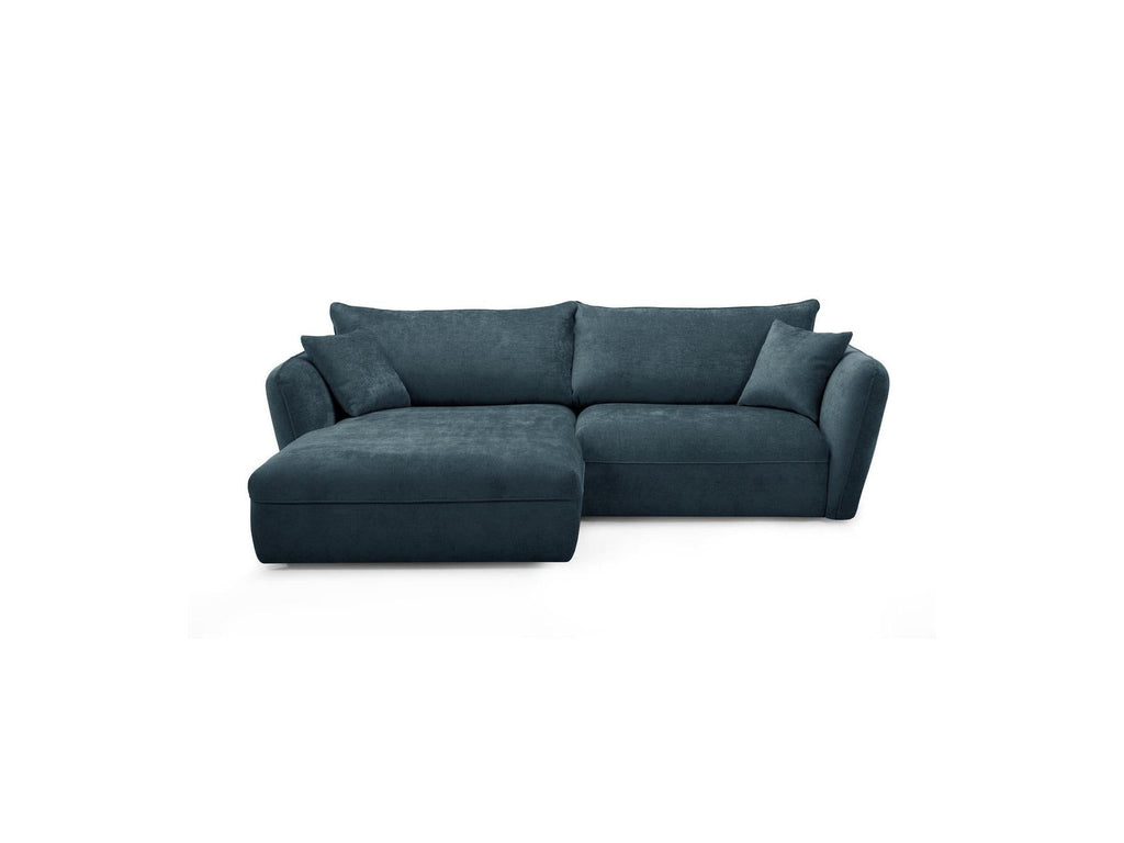 Luigi - Canapé D'Angle Fixe - Tissu Lisse - Angle Gauche