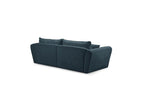 Luigi - Canapé D'Angle Fixe - Tissu Lisse - Angle Droit